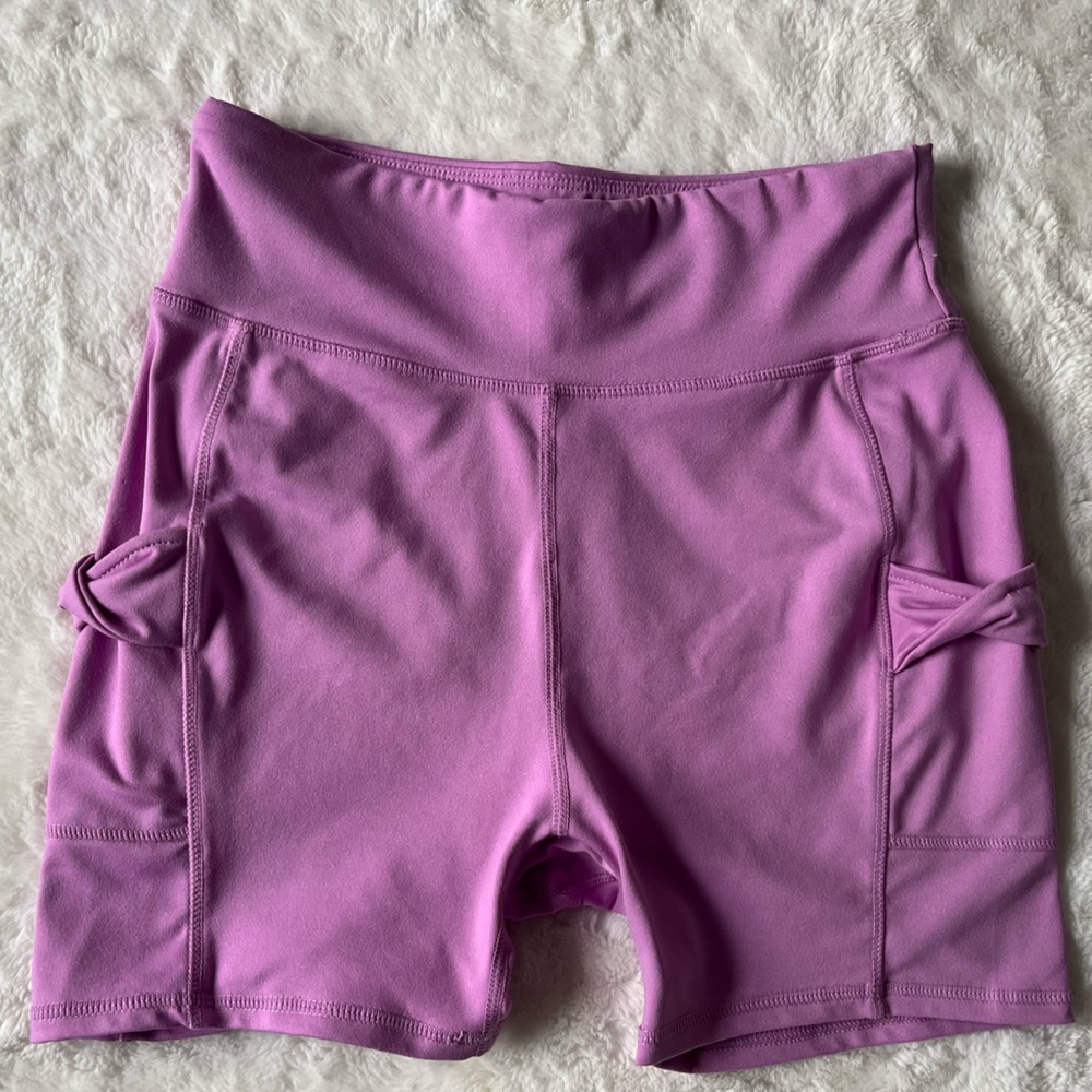 cute comfy lilac bike shorts